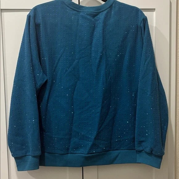 Queen of Sparkles—-ladies Medium—-Wine and Cheese Sweatshirt - Picture 4 of 4